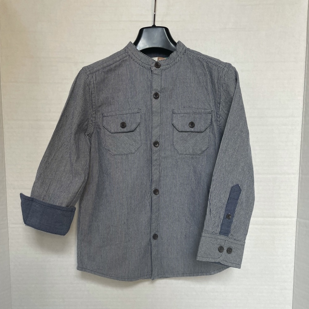 JOHN LEWIS England Boys Denim Stripe Shirt Size 5